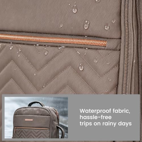 Image of Travelhouse 3 Piece Luggage Set 20 Inch Carry On Suitcase with Backpack