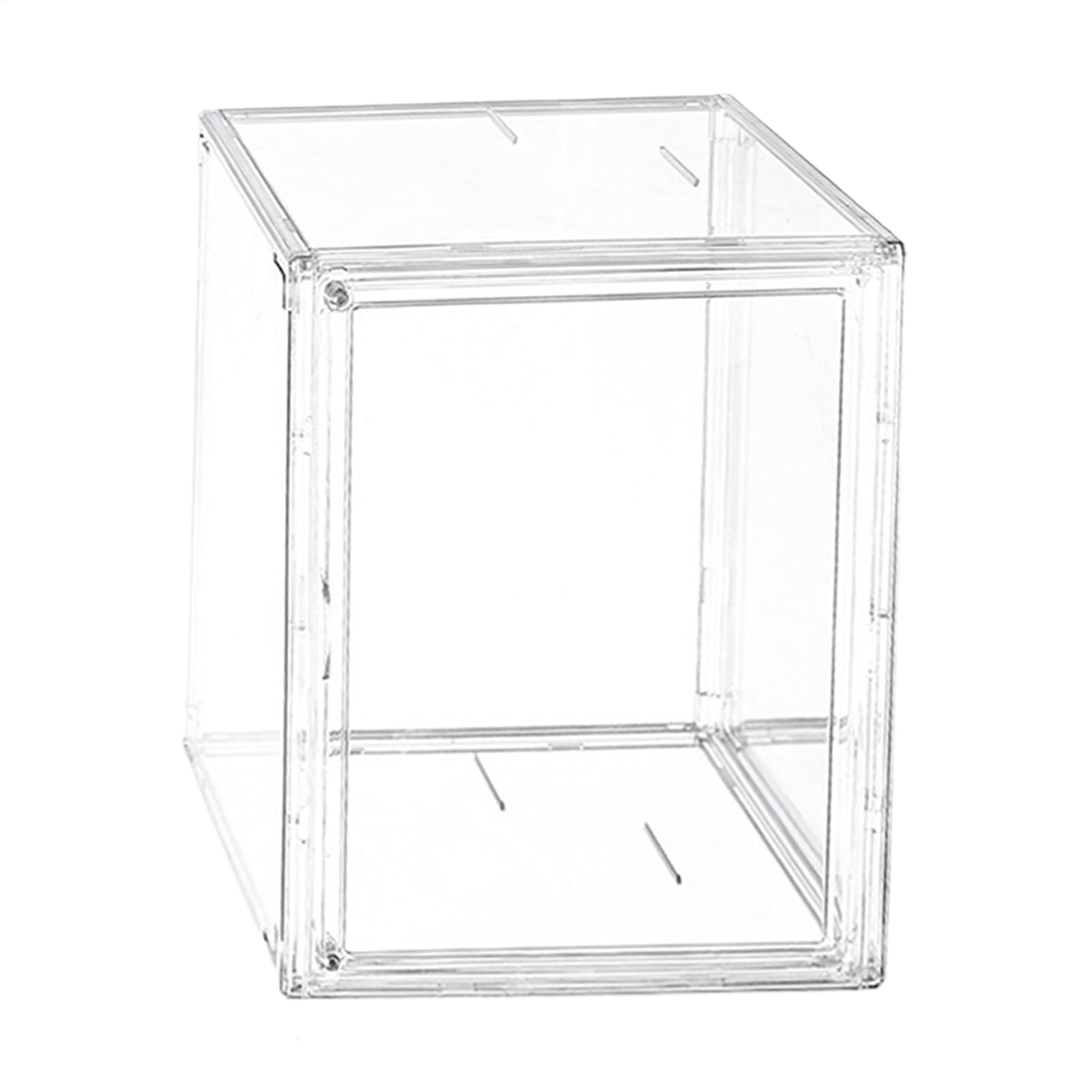 Vitrina de acrílico transparente apilable con divisorio para tarjetas de béisbol