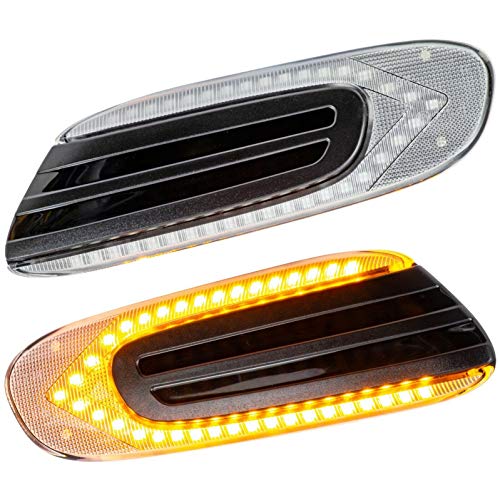phil trade Intermitente Lateral LED Compatible con Mini F55 F56 F57 a Partir de 2014, Cristal Transparente [7141]