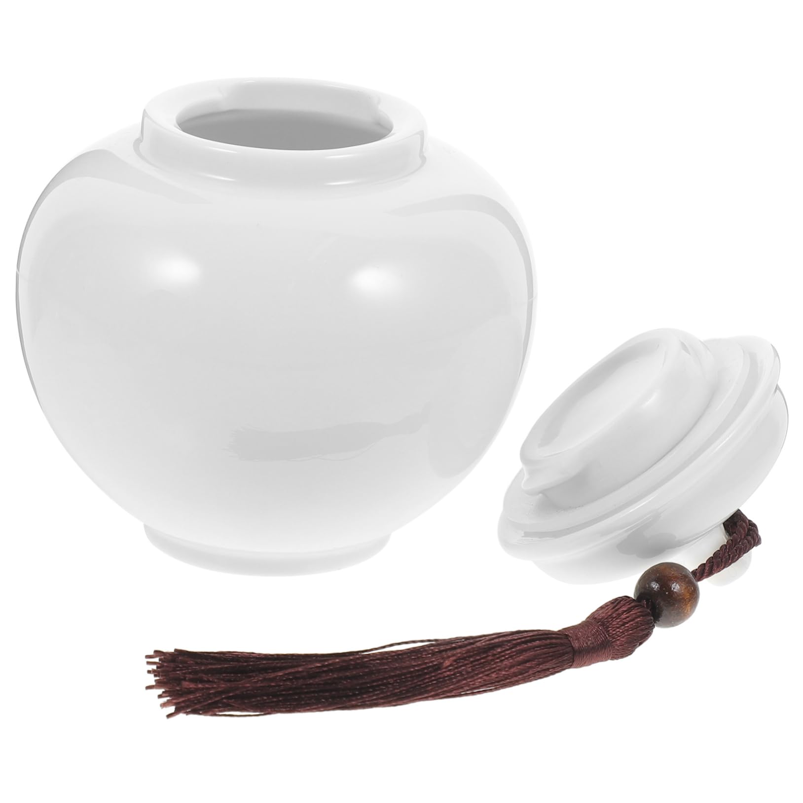 Ciieeo Ceramic Honey Pot with Lid Multigrain Storage Jar for Tea and Jam Elegant Design for Kitchen Living Room Display