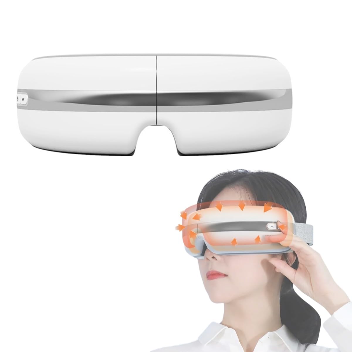 TLISMI USB Rechargeable Double Layer 3D Eye Massager with Adjustable Headband & Built-in Bluetooth Speaker Smart 180° Foldable Eye Relaxation Heat Compress Vibration Air Pressure Eye Care Instrument (B0CCDN26H1) Amazon Price History, Amazon Price Tracker