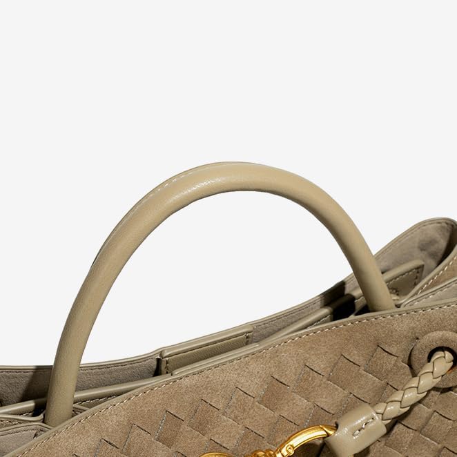 Suede Woven Tote Bag for Women PU Leather Crossbody Bag Shoulder Bag Casual Handbag Satchel for Work Travel 2025 - Image 3