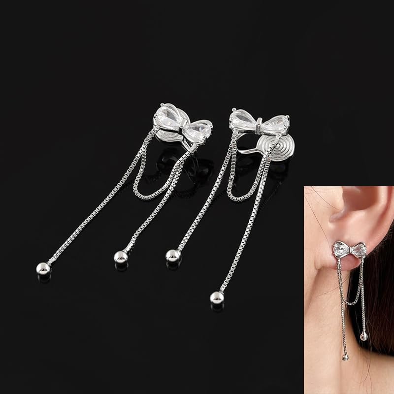 LIGHT RAIN Clip-On Earrings, All-Day Wear Gold & Silver Plated Stud, Hoop, Dangle Design Jewelry for Non-Pierced Ears - Image 3