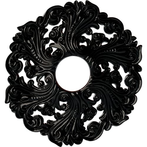Image of Ekena Millwork CM19ORBPS Orrington Ceiling Medallion, Black Pearl