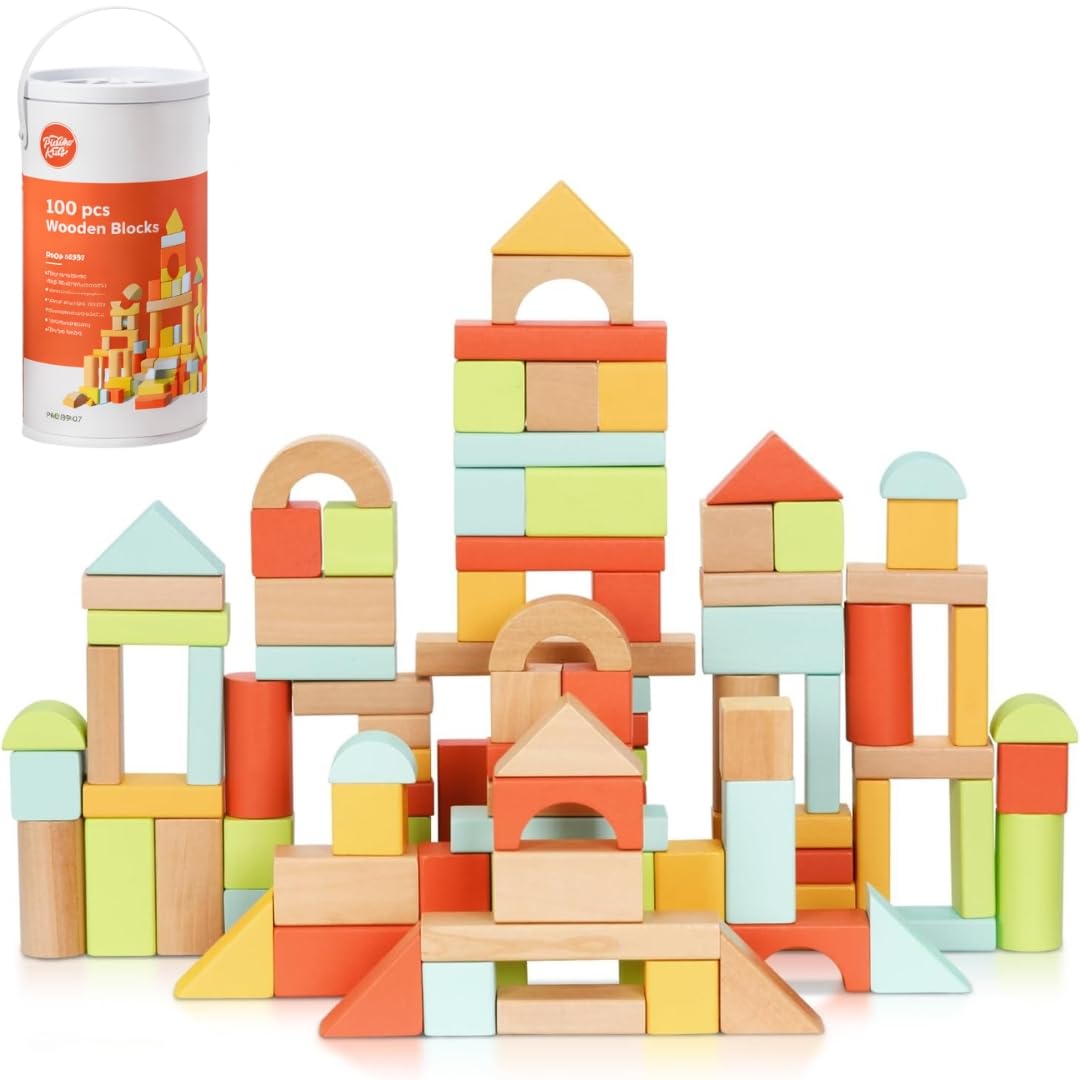 Pidoko Kids 100pcs Building Blocks - stacking blocks | Mubboo