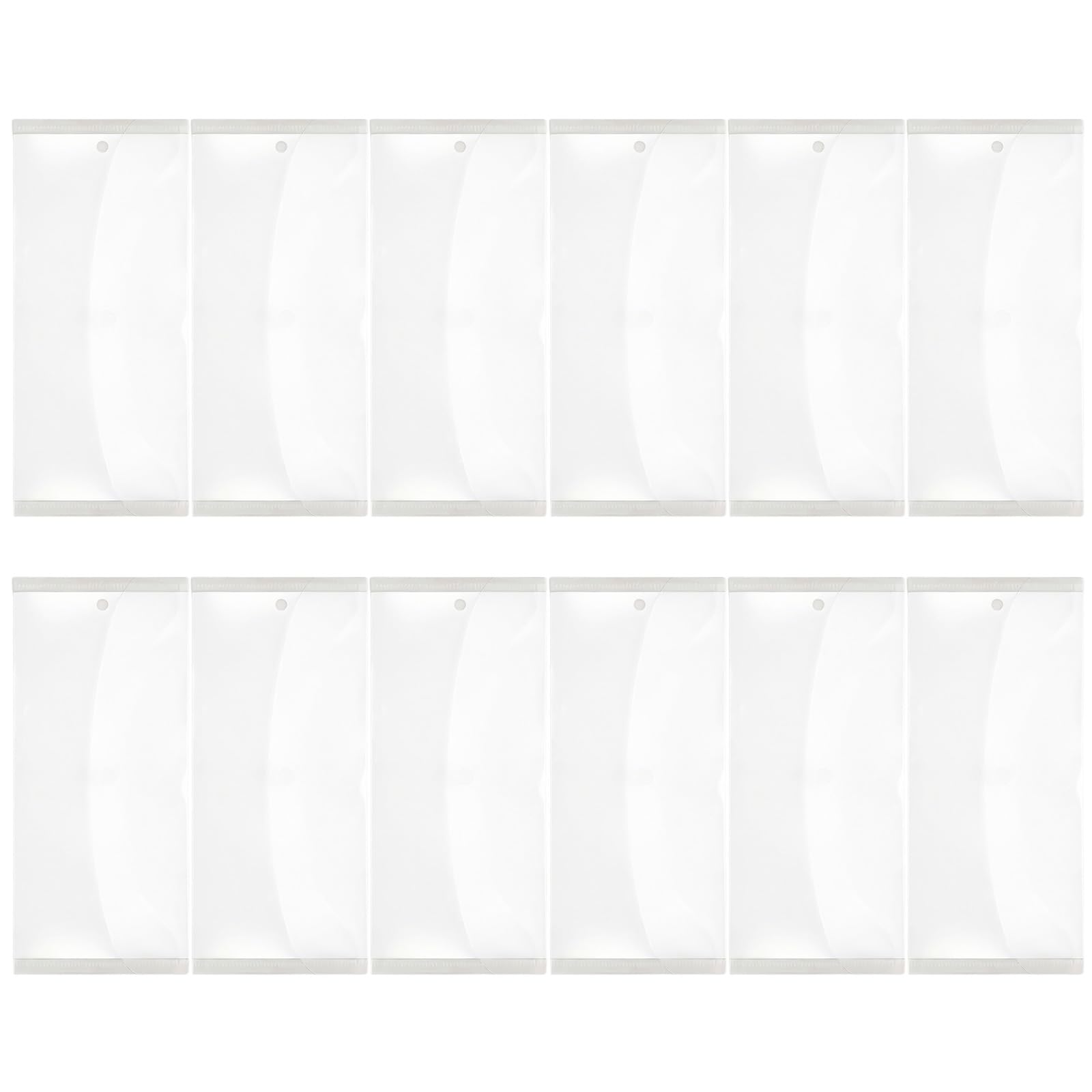 Elnwnnkc Clear Seal Pouch Set of 12 for Neatly Storing Stickers Cards and Craft Accessory Sticker Collector Structure