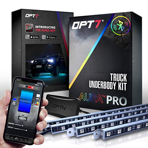 OPT7 Aura PRO Truck/SUV LED Underglow Bluetooth Enabled Lighting Kit with SoundSync Music