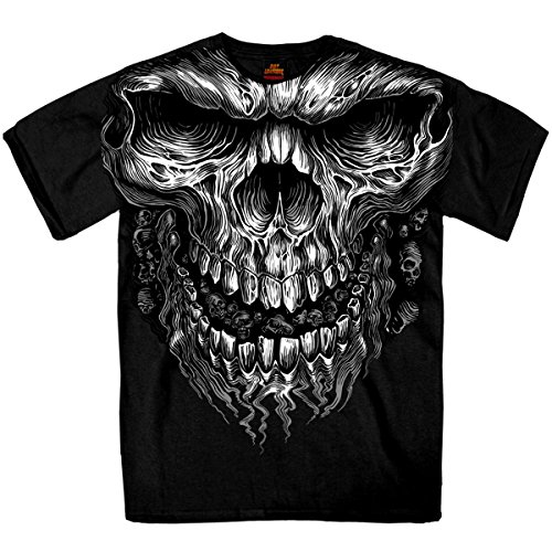 Hot Leathers Shredder Skull Jumbo 100% Cotton Double Sided Printed Biker T-Shirt - //coolthings.us