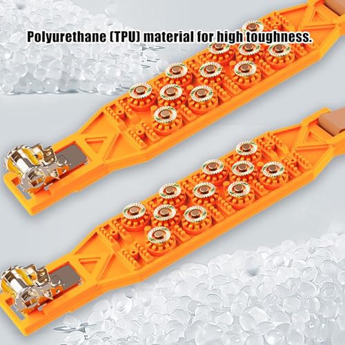 Cadenas de nieve reutilizables de 165-265mm para neumáticos de SUV y camión 4