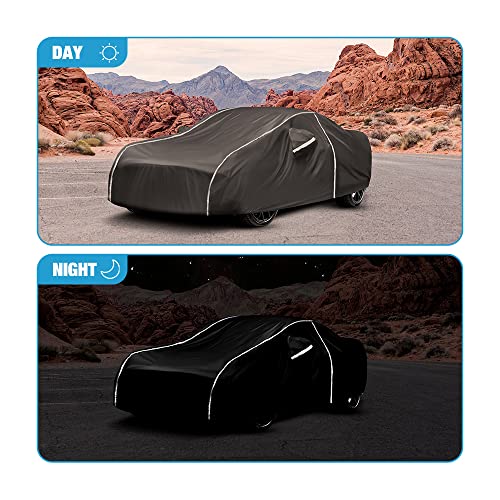 Waterproof Car Cover Compatible for 1994-2024 Ford Mustang GT/Shelby/Cobra/Bullitt/Ecoboost/LX/Deluxe/Premium All Weather 6 Layers Full Car Cover with Storage Bag - Image 5