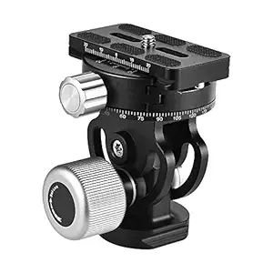 andoer vh-10 2 Way pan/tilt Tripod Head Panoramic Bird Watching Photography Head with Quick Release Plate 3 Bubble Level Carry Bag Replacement for sirui l10 RRS mh-02
