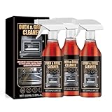 Oven & Grill Cleaner Spray, Backofen & GrillReiniger, Backofen- und Grillreiniger-Spray, kraftvoller Reiniger und Fettlöser für Backofen,Grill,Herdplatte,gegen Verkrustungen (3 PCS)