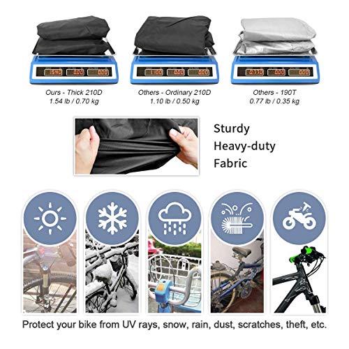 image for XYZCTEM Bike Cover, All Season Outdoor Protection Thick 210D Oxford Wa