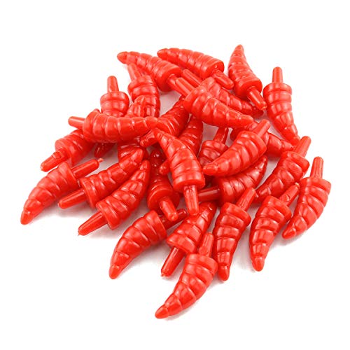 E-outstanding 50pcs Red Snowman Nose 9x22mm Plastic Toy Nose Santa Claus Dolls Safety Noses Carrot Shape DIY Ornament Christmas Decoration Craft