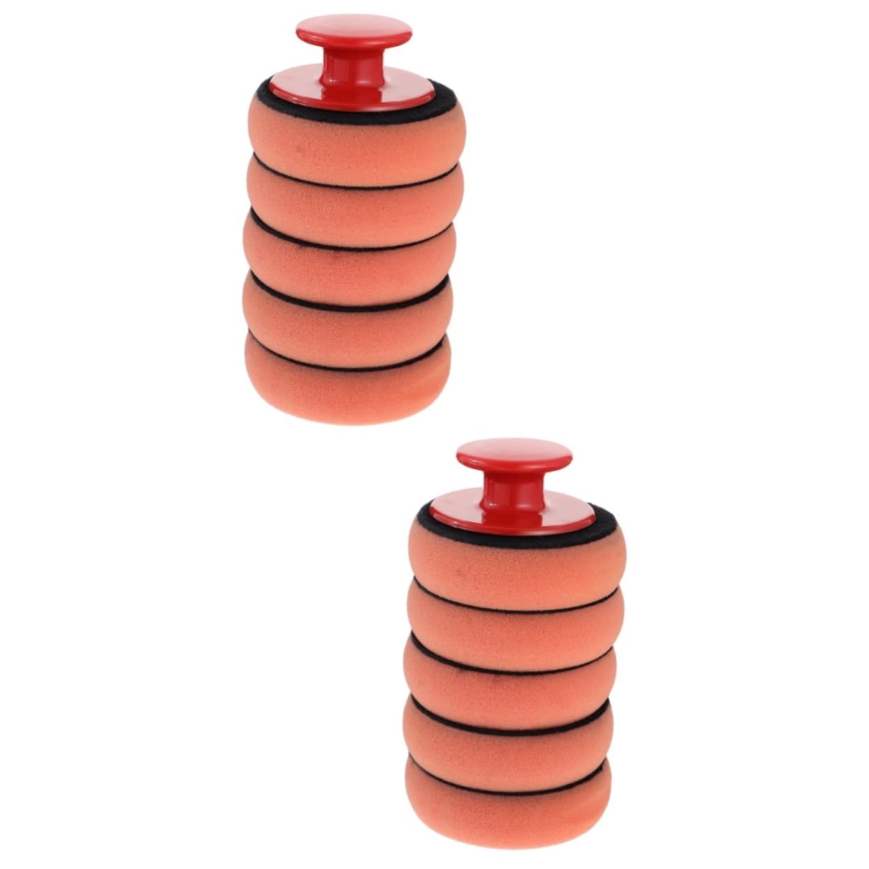 iplusmile 10piezas Almohadillas De Aplicación De Cera Para Automóviles Con Mango Ergonómico Esponjas Pulidoras De Microfibra Diseño y Reemplazable Para Limpieza y Pulido Exterior De