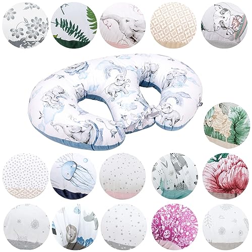 Bellochi Maternity and Nursing Pillow for Twins - Baby Support Pillow – Multifunctional Breastfeeding Pillow with Cover Made of 100% Cotton – OEKO-TEX Certified (Jambo)