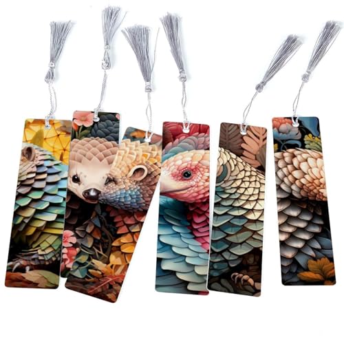 Marque-pages pangolin lot de 6 cadeau idéal pour lecteurs
