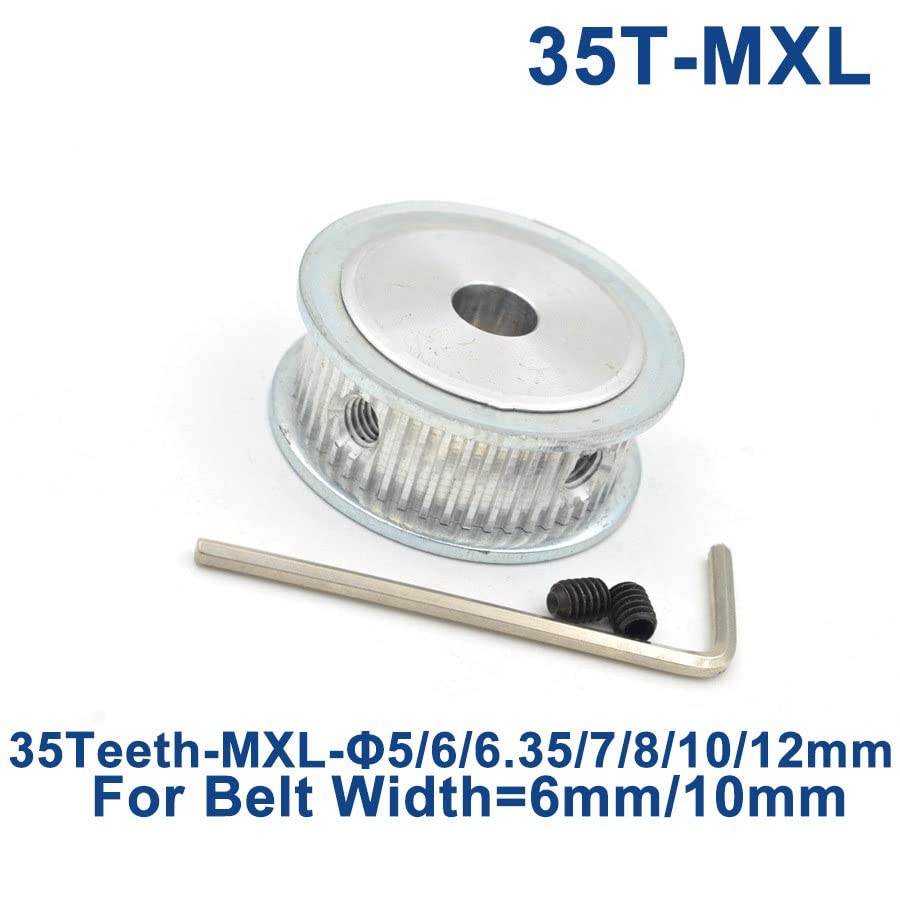 4/5/10 sztuk trapez 35 zębów MXL koło pasowe rozrządu otwór 5/6/6.35/7/8/10/12mm dla szerokości 6mm 10mm MXL pas synchroniczny biegów 35 zębów 35T(5mm,4Pcs For belt width 6mm)