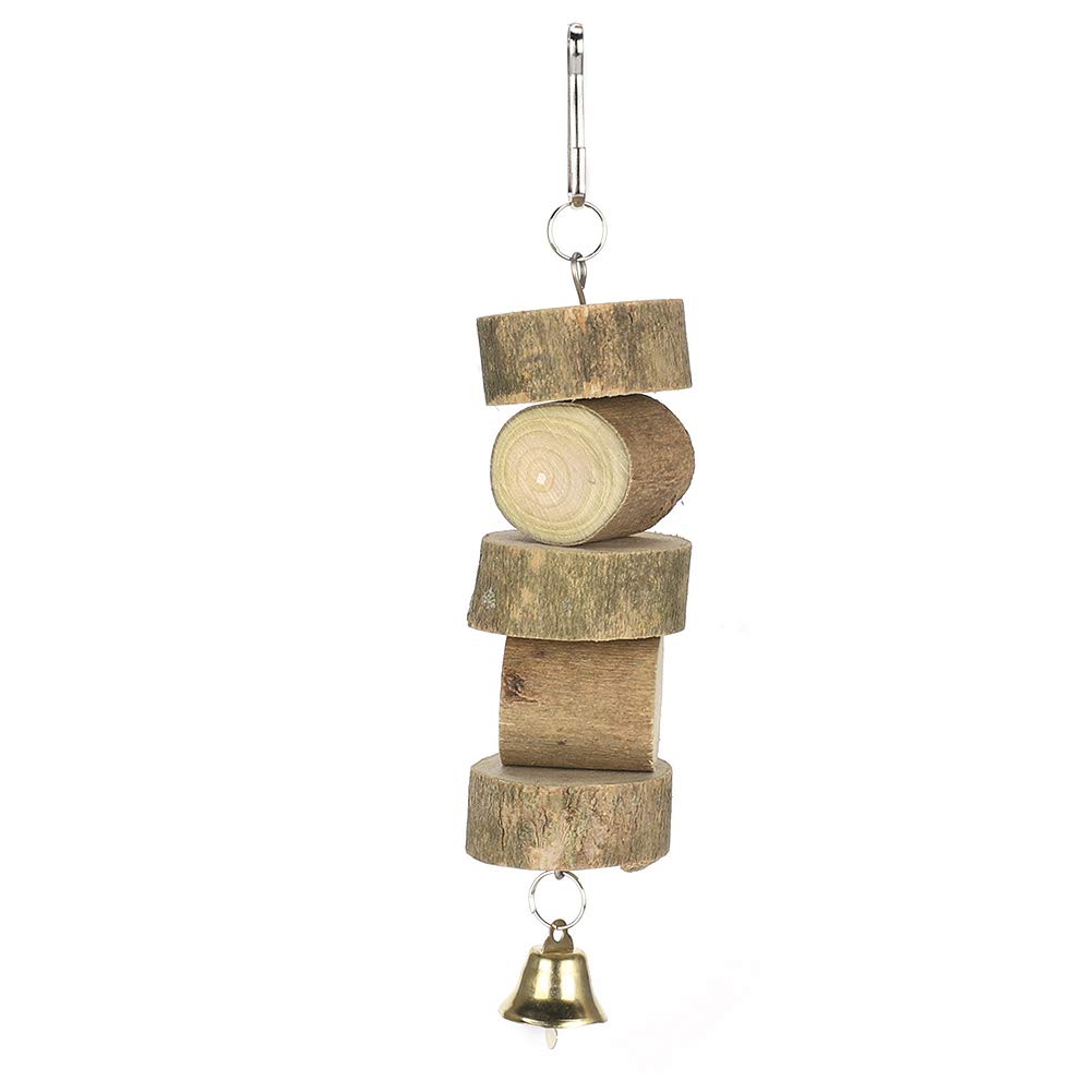 Holzspielzeug-Set für kleine Haustiere, Sicherheitsschaukel, Beißschnur, Sprungplattform, langlebig, umweltfreundlich, Spaß beim Spielen für Hamsterkäfig-Zubehör, Naturholz,
