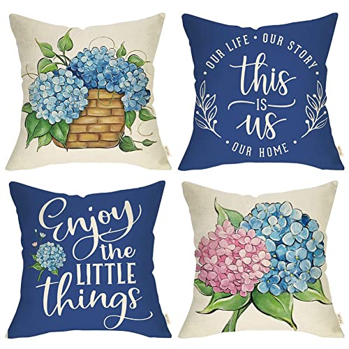 Joumitty Fundas de Almohada de, 18 X 18, Juego de 4, DecoracióN de, Cojines de Granja, DecoracióN del Hogar, de CojíN para Sofá A