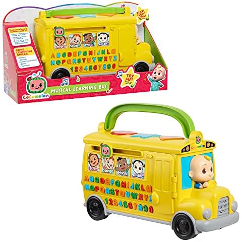 CoComelon Musical Learning Bus, Number and Letter Recognition, Phonetics, Yellow School Bus Toy Plays ABCs and Wheels on the Bus, Officially Licensed Kids Toys for Ages 18 Month by Just Play Cover