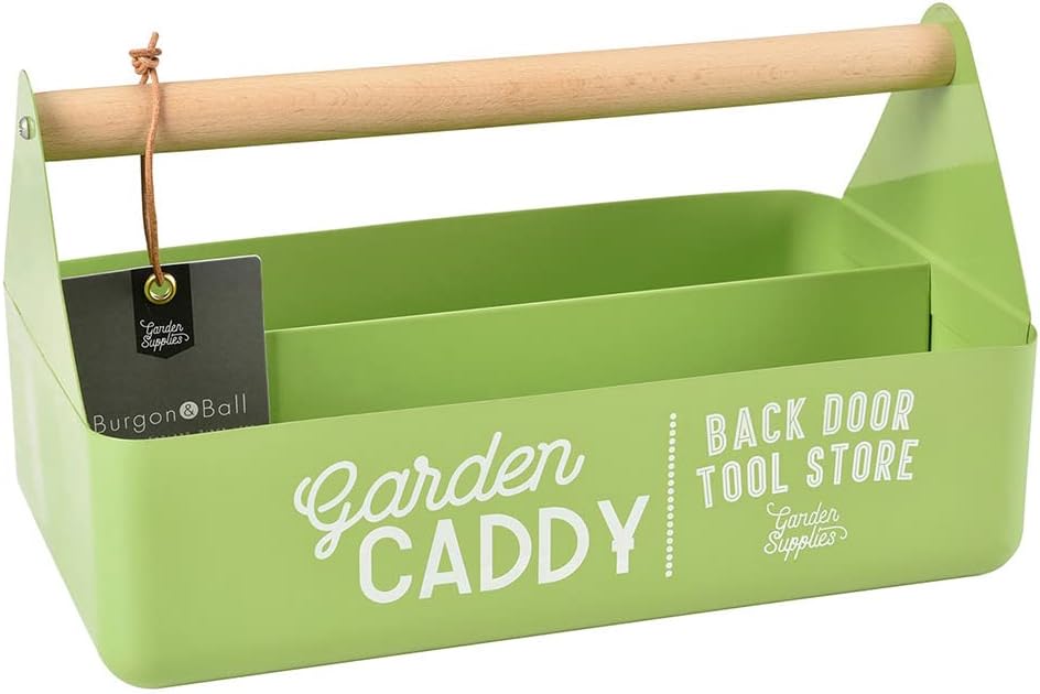 Brand New Garden Caddy for supplies with beech wooden handle (Gooseberry)