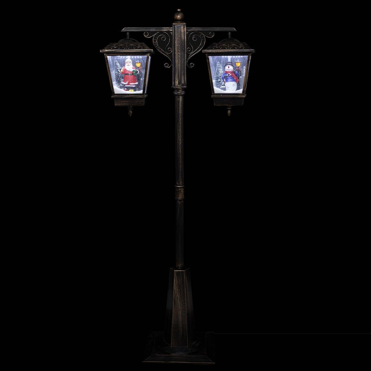 Fééric Lights and Christmas Lanterne Double de Noël H188 Noir et Or Lumineuse - Noir