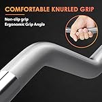 47" EZ Curl Bar Weight Lifting Bar, for Hip Thrusts/Squats/Lunges, 1" Weight Plates Curling Bar for Gym and Home, with Star Collars - Image 2