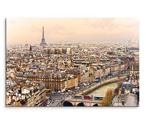 120x80cm Leinwandbild auf Keilrahmen Paris Stadt Häuser Seine Eiffelturm Wandbild auf Leinwand als Panorama 120x80cm Leinwandbild auf Keilrahmen Paris Stadt Häuser Seine Eiffelturm Wandbild auf Leinwand als Panorama