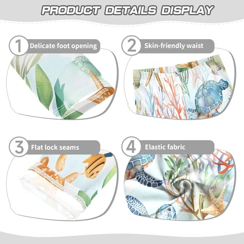 Toddler Girls Leggings Printed Yoga Pants Leggings Sea Turtles for Kids3