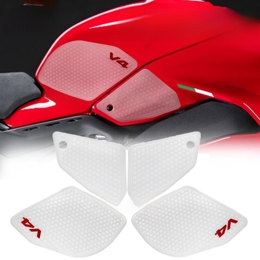 Moto Adesivo Copri Serbatoio Per Panigale V4 Tampone serbatoio | Per Panigale V4S /SP2 22 Decalcomanie laterali per impugnatura serbatoio Moto antiscivolo