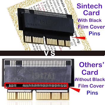 Sintech 2Pc/Pack NGFF M.2 nVME SSD Adapter Card for Upgrade MacBook Air(2013-2016 Year) and MacBook PRO(Late 2013-2015 Year)