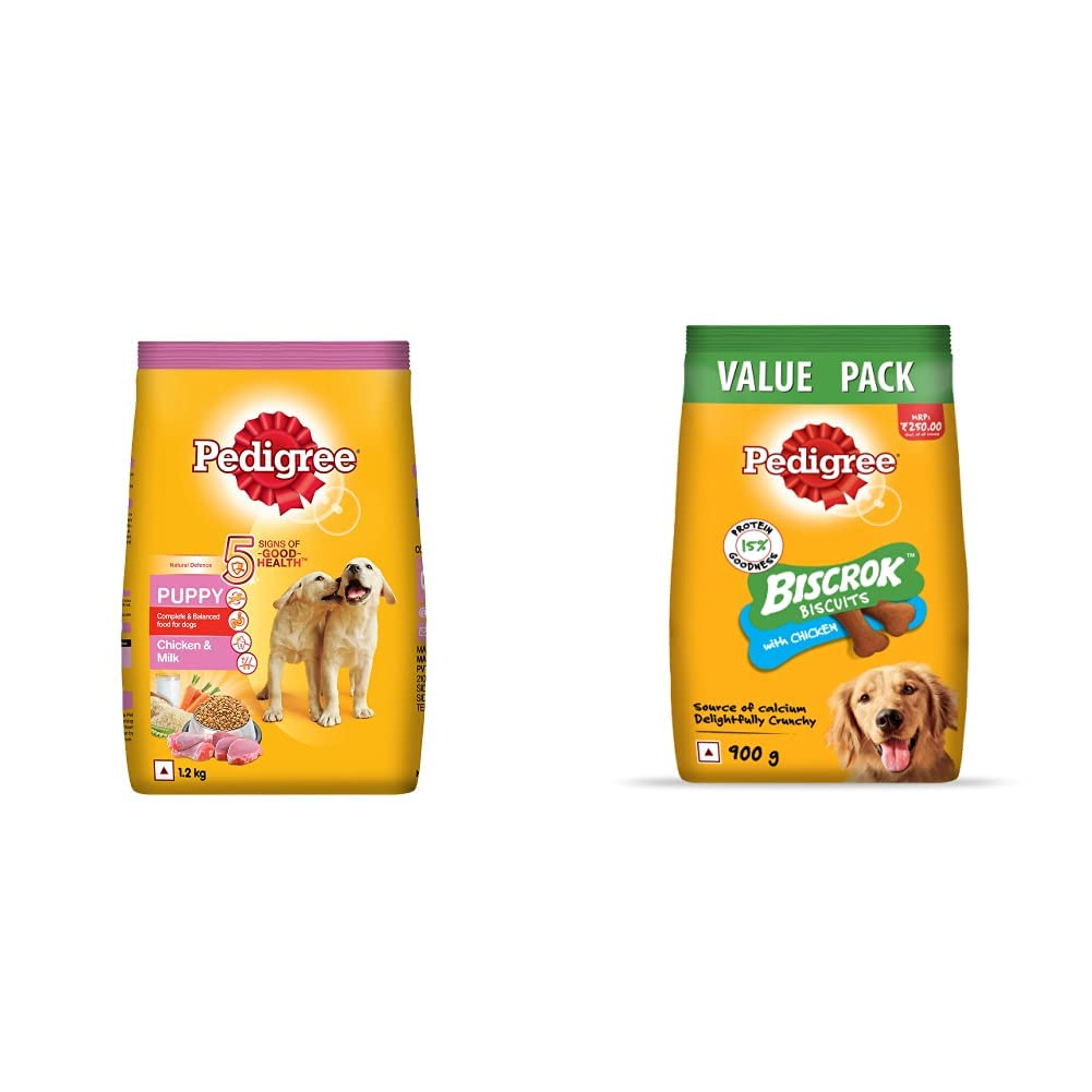See full amazon price history chart for Pedigree Puppy Dry Dog Food- Chicken & Milk, 1.2kg Pack & All Life Stages Biscrok Dry Dog Biscuits (above 4 Months), Chicken Flavor, 900g Pack Pedigree Puppy Dry Dog Food- Chicken & Milk, 1.2kg Pack & All Life Stages Biscrok Dry Dog Biscuits (above 4 Months), Chicken Flavor, 900g Pack (B09VHCDXK5) Amazon Price History, Amazon Price Tracker