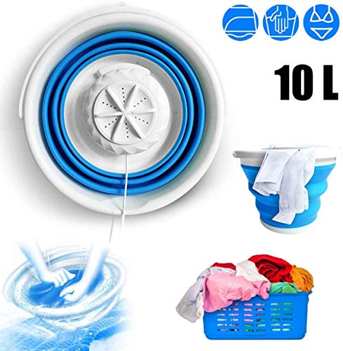 Tragbare Mini-Turbo-Waschmaschine Foldable Washing Machine Kompakte Ultraschall-Turbinenwaschanlage mit USB-Kabel, Praktisch für
