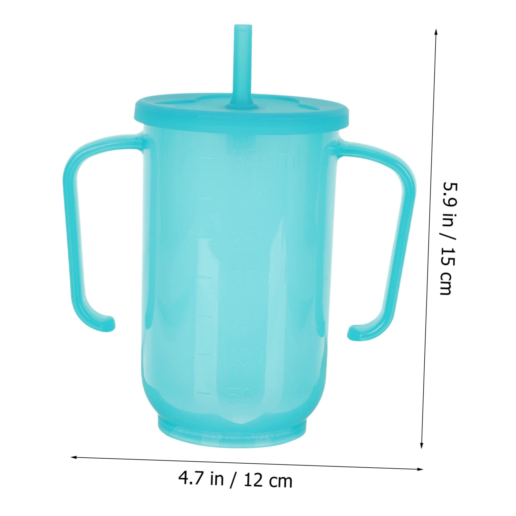 3 Piezas Vaso de agua antiasfixia pacientes taza de agua de copa discapacitada humectante plastico copa convaleciente taza de paciente postrado en cama el plastico Azul