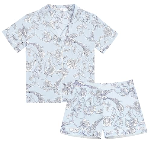 Pop & Plum Soft Cooling Viscose Bamboo Pajamas for Women, Comfy PJs, Matching Button Up Pajama Shorts Set, Super Soft Pajamas2