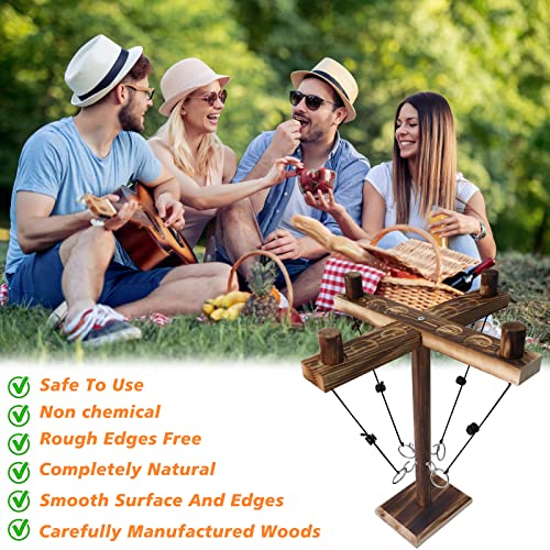 SOARFLY Haak Ring Toss Game, vier personen toss haak en ring spel, interactief haakring, werpspel, houten ringwerphaak… - Image 4