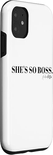 Miniatura 3 de iPhone 11 Making the Cut "She's So Boss" - Carcasa de texto negro