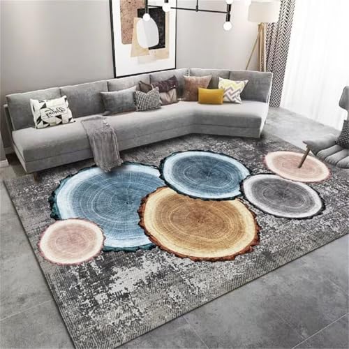 Grand tapis de salon 200x250cm géométrique au design moderne - 2
