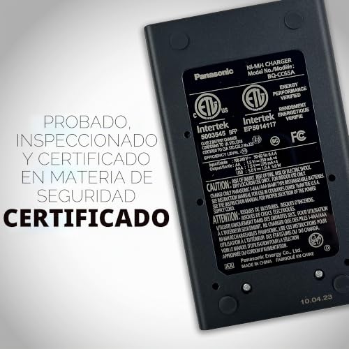 Cargador Panasonic BQ-CC65 de 4 posiciones con panel LCD inteligente y ranuras independientes 7