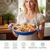 3 Quart Enameled Cast Iron Braiser, Non Stick Enameled Cast Iron Skillet with Lid, Dutch Oven Skillet with lid up to 500°F for Oven, Stove, Grill, Shallow Dutch Oven for Cook, Bake (Blue) #2