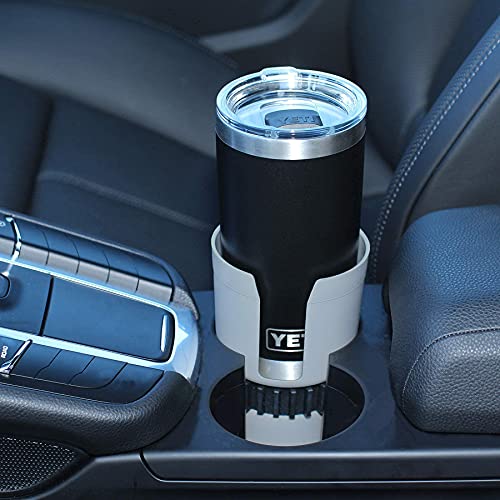 Gadjit CUP KEEPER 2.0 (2 PK) Cup Holder Adapter w/Adjustable Base For Hydro Flasks 18 21 24 oz, Yeti Tumbler 20 & 30 oz, Coffee & Travel Mugs 28 oz, Fits up to 3.25\" diameters Black