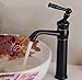 Produktbild Mangeoo Faucet   Bassin Noir Robinet, Tous Les Stade De Cuivre, Haut Bassin Supérieur, Tourner Le Robinet De Lavabo, Baignoire Sanitaires.