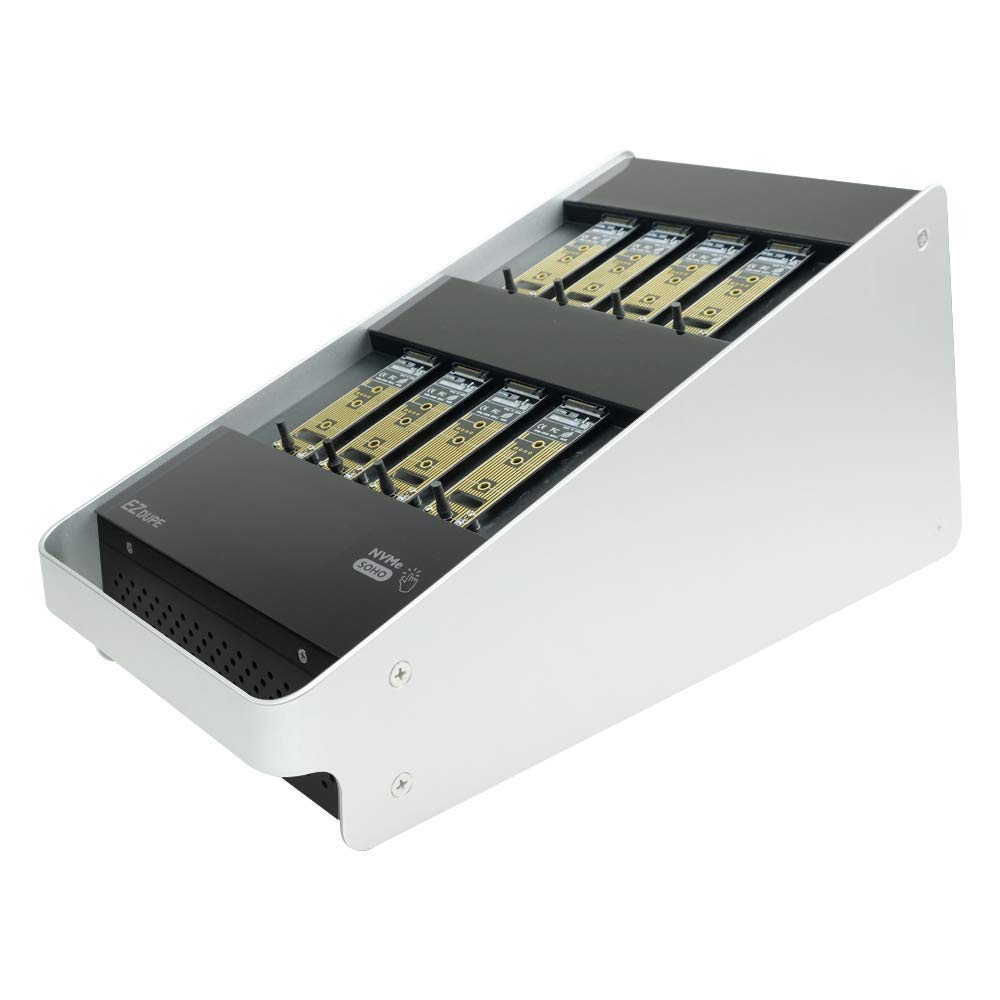 EZ DUPE Duplicador NVMe de 1:7 M.2 con Pantalla Táctil – Clonador de Disco Duro M.2 NVMe SSD (Soho NVMe Touch)