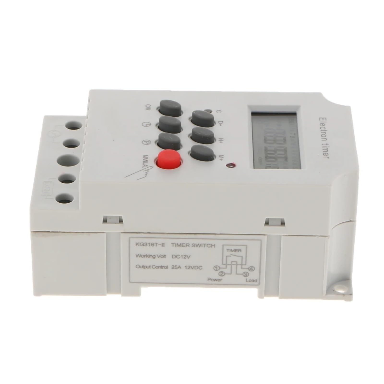 Interruptor Temporizador Mini programable, relé de Tiempo con Pantalla LCD, Carga de relé de Alta Potencia/CC 12 V