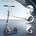 Scooters for Kids 8-12, Teens & Adults - Foldable Commuter Scooter with Bell, Hand Brake & Adjustable Height, 220 LB Weight Capacity, Perfect for School, Campus, Park Rides