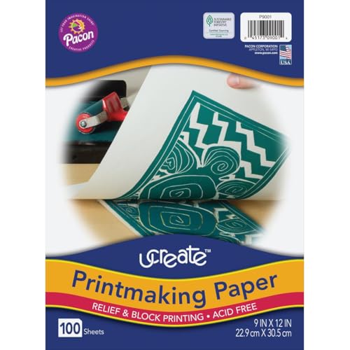 UCreate Printmaking Paper White 9 x 12 100 Sheets