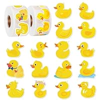RAORAOYUE 1000 Pcs Yellow Duck Stickers, Cute Duck Stickers, Summer Decal for for Water Bottles Teen Laptop Luggage Phone Skateboard Refrigerators Guitar