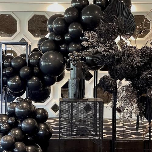 Partywoo 4711100088794 Black Balloons, 140 Pcs Matte Black Balloons Different Sizes Pack Of 18 Inch 12 Inch 10 Inch 5 Inch Black Balloons For Balloon Garland Balloon Arch As Birthday Party Decorations thumb #4