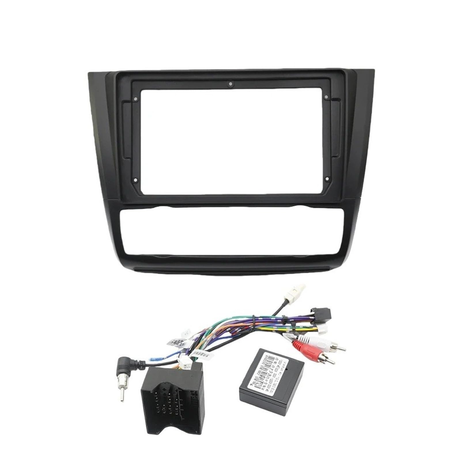 Kit Cornice Autoradio Fascia Autoradio 9 Pollici Video 2Din Telaio Kit Di Montaggio Su Cruscotto Cavo Adattatore Canbus Per BMW 1 Serie E81 E82 E87 E88 2008-2012 Mascherina Pannello Radio | Automatic Set